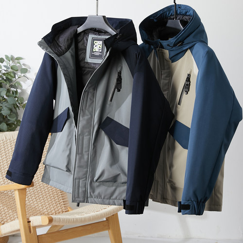 秋冬男士加厚连帽羽绒服