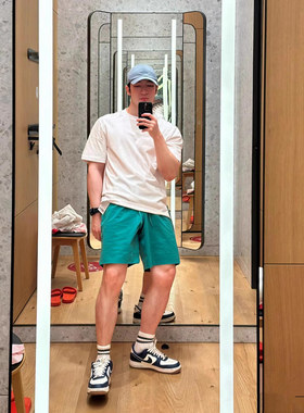 COOL凉感面料！UPF50+！3D立体裁剪！男士户外防泼水机能速干短裤