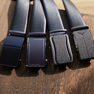 线下299!礼盒装!二层牛皮!电镀金属扣头!男商务休闲真皮皮带