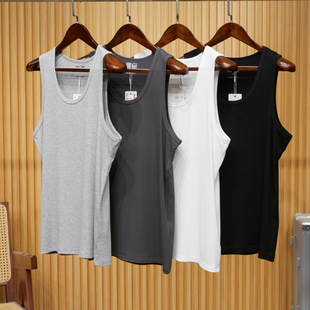 男士 试衣间品质 夏季 超舒适 纯色圆领罗纹背心内搭 打底苾备