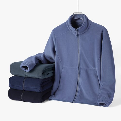 比羽绒还保暖！摇粒绒+仿羊羔绒！秋冬男女时尚加厚立领夹克外套