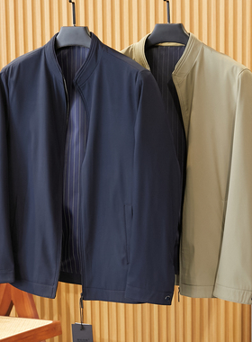 高端线！old money气场！春季新款男轻商休闲务简约百搭夹克外套