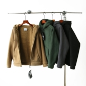 清仓 连帽卫衣夹克外套 秋冬男士 超级加厚羔羔绒 比羽绒还保暖