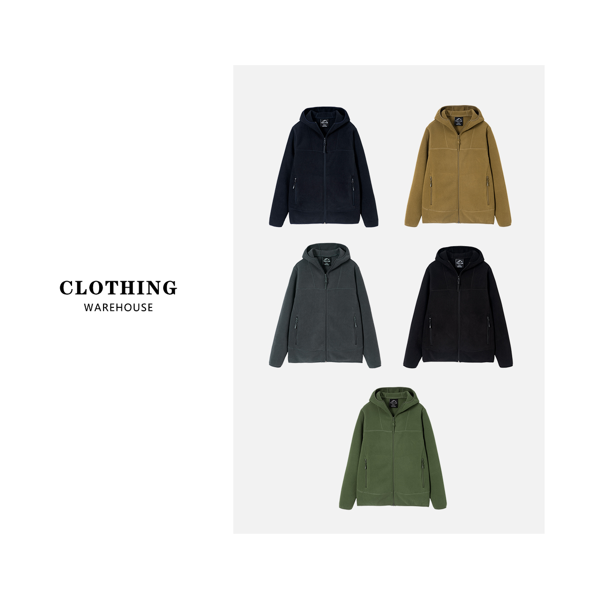 蓄热锁暖！立体裁剪！连帽户外百搭摇粒绒休闲防风保暖男女外套