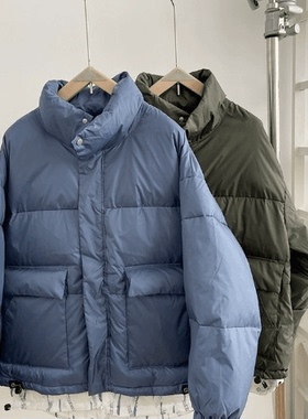 反季清仓！原1099！90鸭绒！小码充绒195g！男士保暖立领羽绒服