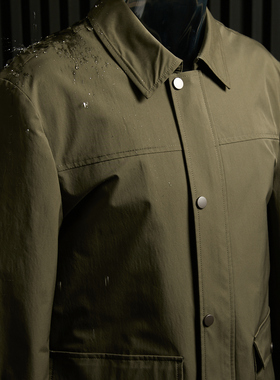 高端线！old money气场！防泼水！男士时尚休闲简约工装翻领夹克