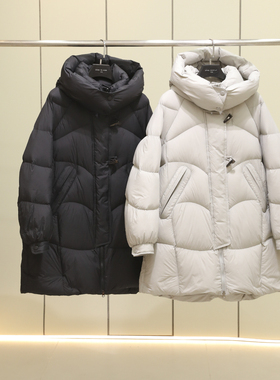 天花板级！鼎级球状90鹅绒！冬季女士保暖中长款泡芙连帽羽绒服