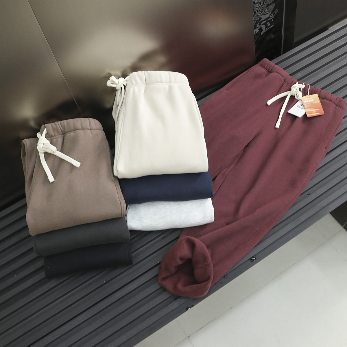 ODM公司单!内里加绒加厚!直筒版!冬季新款男运动休闲百搭卫裤