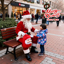 cos服饰演出道具 扮圣诞老人服装 圣诞节老公公衣服帽子套装 成人装