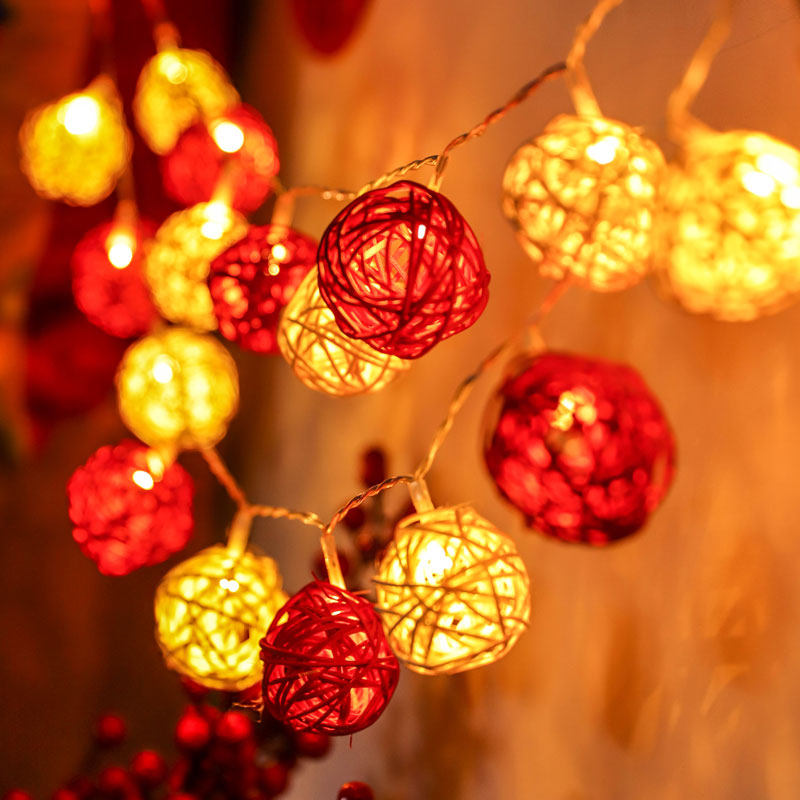 房间新年装饰灯春节布置室内藤球氛围灯彩灯闪灯串灯满天星过年,节庆用品/礼品,装饰灯,淘宝优惠券,粉丝福利购,淘宝优惠卷