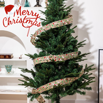 卡通麻布织带挂件圣诞树装饰品