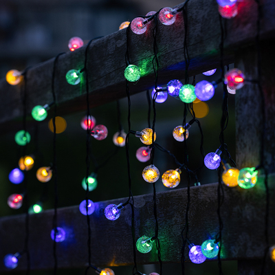 LED小彩灯闪灯灯串满天星太阳能灯户外露营气氛灯泡装饰七彩灯带
