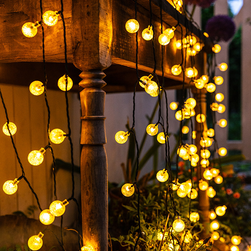 太阳能彩灯氛围灯户外庭院装饰灯防水花园布置LED灯串灯阳台灯带