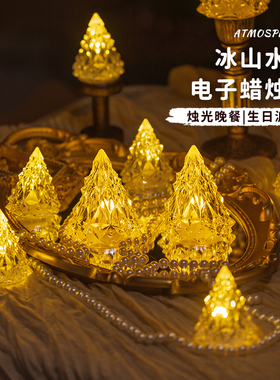 户外氛围灯露营帐篷气氛灯小夜灯酒吧桌面电子蜡烛灯床头生日桌灯