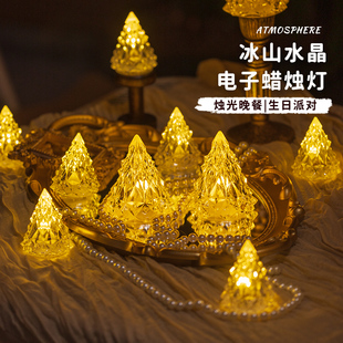 户外氛围灯露营帐篷气氛灯小夜灯酒吧桌面电子蜡烛灯床头生日桌灯