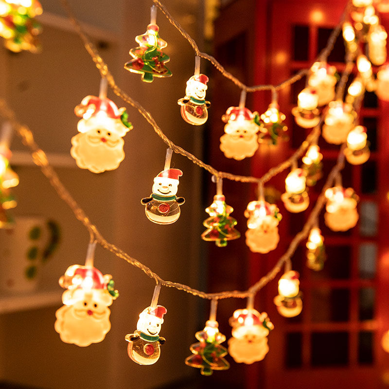 圣诞节装饰灯led彩灯串灯满天星室内布置氛围灯饰圣诞树老人灯带