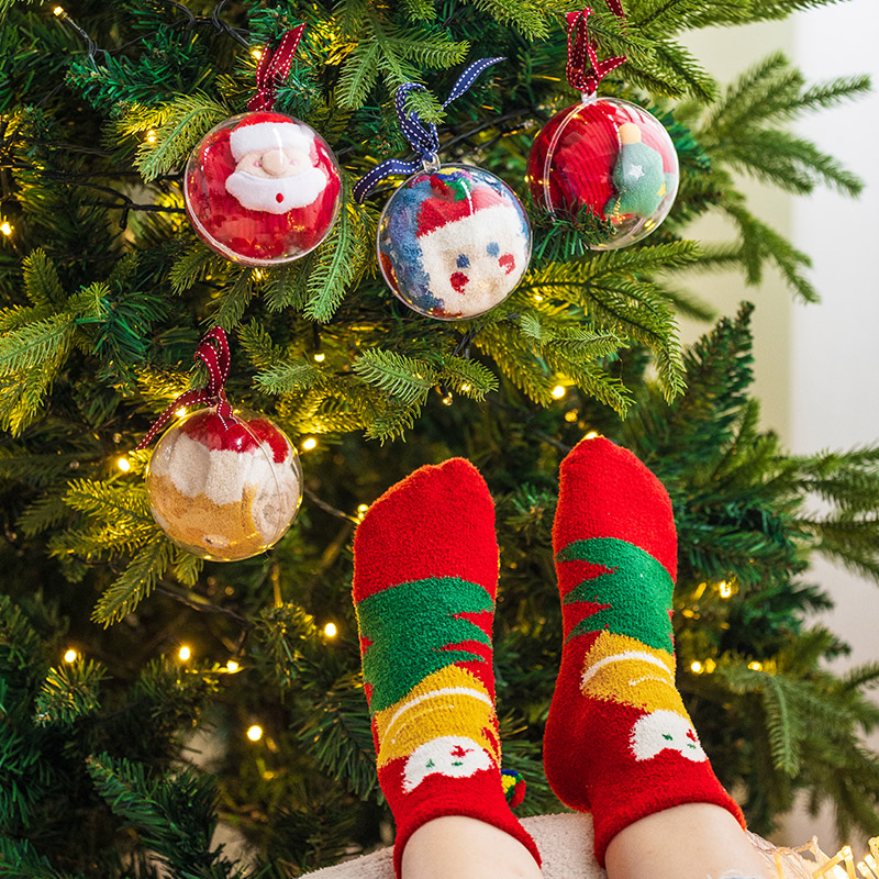 圣诞袜子礼物装圣诞老人红色袜