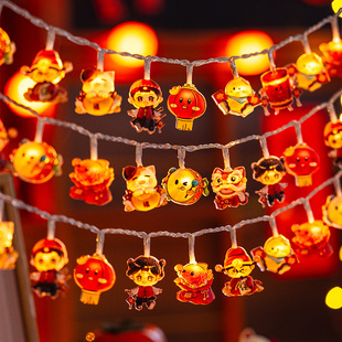 2026春节装饰灯过年led马年灯带院子新年彩灯氛围灯饰小灯笼串灯