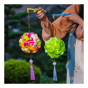 2025新款走马灯过新年手提发光灯笼挂饰儿童制作手工花灯diy材料