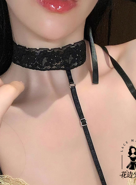 chocker蕾丝T字项圈项链女挂脖