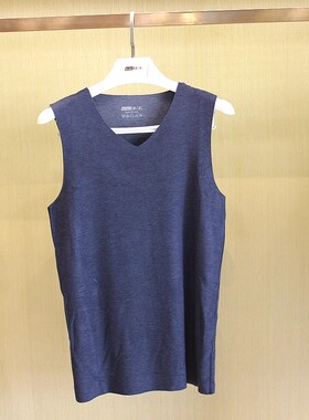 新1系YJ58870新一系男士v领天竹蚕丝羊毛无痕暖肤衣保暖背心马甲