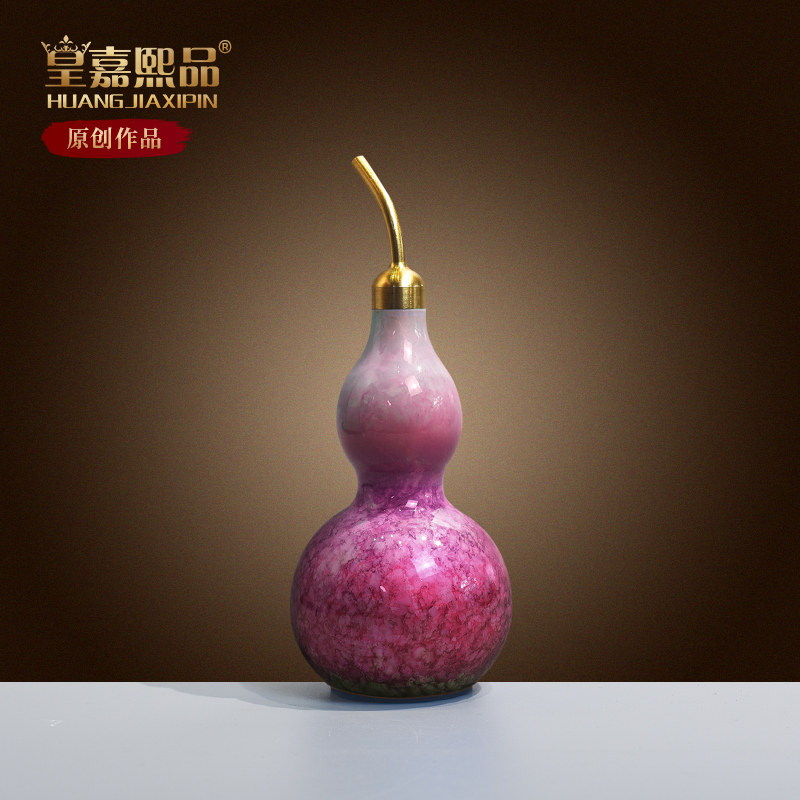 纯铜葫芦摆件紫气东来开口葫芦图片