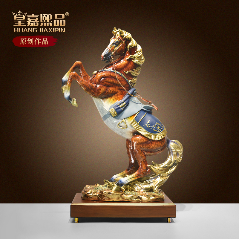 纯铜马到成功赤兔马摆件招财摆件