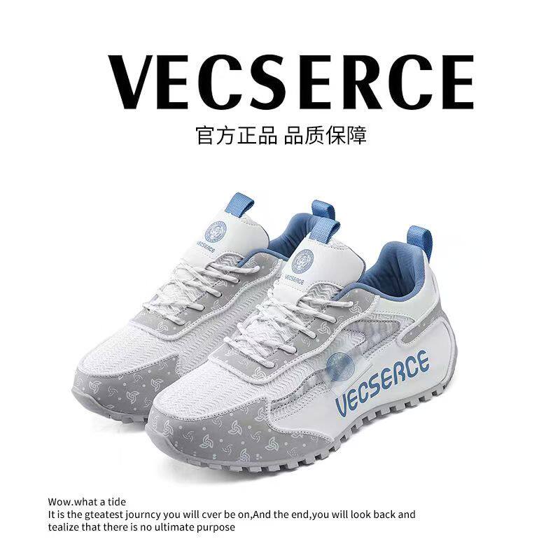 晋江星威瓦萨奇男女鞋包底网面透气厚底跑步鞋百搭情侣休闲运动鞋