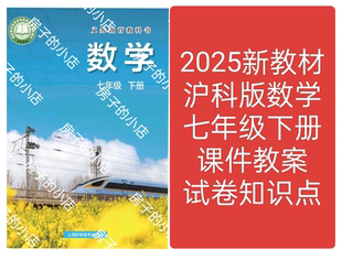 2025新教材沪科版初中数学七年级下册课件教案试卷复习
