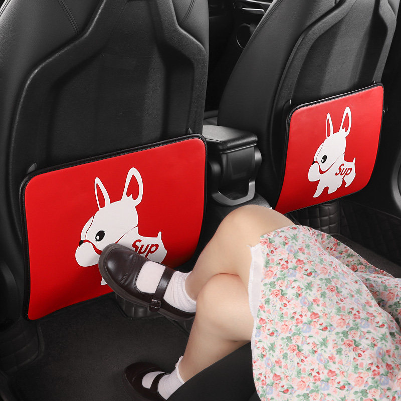 潮牌法斗犬汽车座椅背防踢垫儿童保护垫车内防脏防护垫后排防磨垫,汽车用品/电子/清洗/改装,车用防踢垫/防磨垫,淘宝优惠券,粉丝福利购,淘宝优惠卷