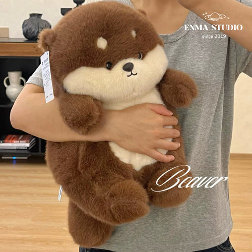 ENMA STUDIO可爱胖墩海獭毛绒玩具儿童抱睡安抚玩偶男女生日礼物