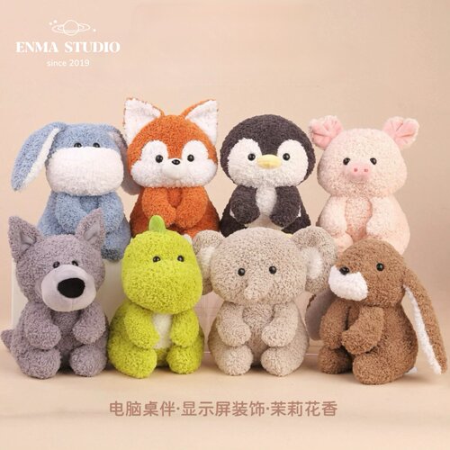 ENMA STUDIO正版学习电脑桌伴毛绒小公仔汽车显示屏玩偶装饰礼物