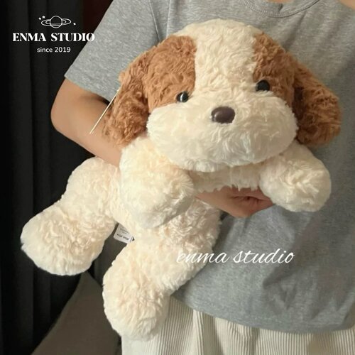 ENMA STUDIO正版软乎笑脸趴趴狗毛绒抱枕可爱小奶狗玩偶安抚玩具