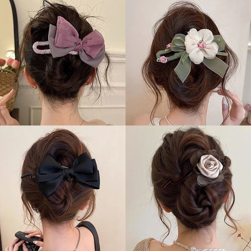 夏季网纱双层蝴蝶结鸭嘴夹2025新款大号韩系高级感后脑勺盘发抓夹,饰品/流行首饰/时尚饰品新,民族风发饰,淘宝优惠券,粉丝福利购,淘宝优惠卷