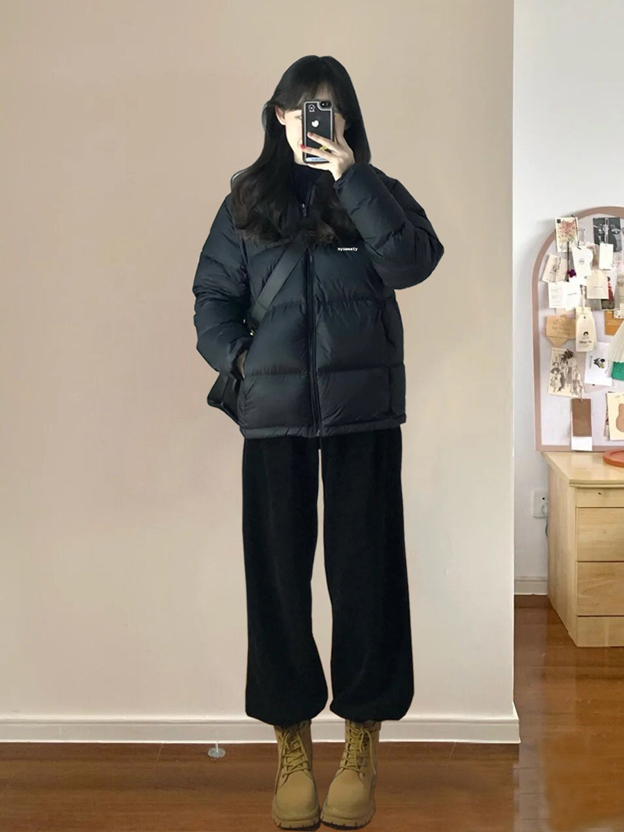 黑色短版羽绒衣女2024新款冬季爆款今年流行小个子加厚白鸭绒外套,女装/女士精品,羽绒服,淘宝优惠券,粉丝福利购,淘宝优惠卷