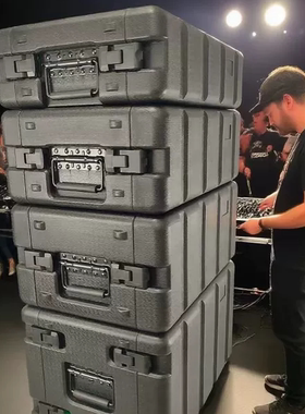 PE塑料航空箱2u3u4u6u8u话筒箱效果器箱接口箱接收机箱PE-US-FR款