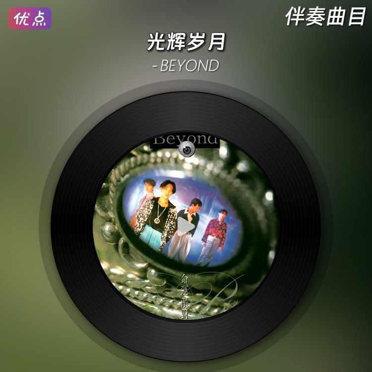 《光辉岁月-BEYOND》原版伴奏音乐高清mp3音频MP4视频MV带KTV字幕