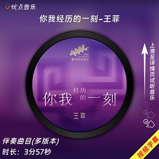 你我经历的一刻-王菲 原版伴奏音乐MP3歌曲MV背景视频MP4素材LED