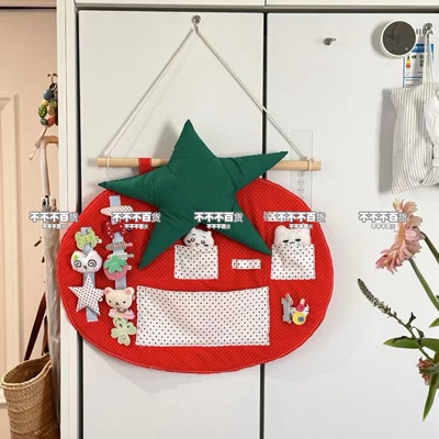 新款卡通可爱小狗发饰收纳壁挂墙发夹整理挂袋饰品发夹收纳展示袋