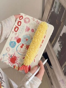 炸虾尾绑带笔袋高颜值笔插笔袋夹iPad手写笔防丢摔保护套收纳包