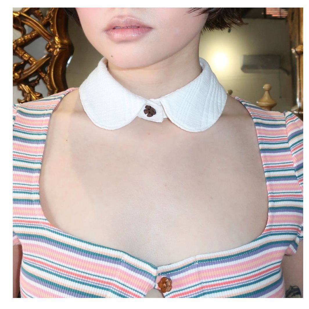 GlowCharm原创手作白色小领子纽扣choker项链假领,珠宝/钻石/翡翠,颈饰,淘宝优惠券,粉丝福利购,淘宝优惠卷