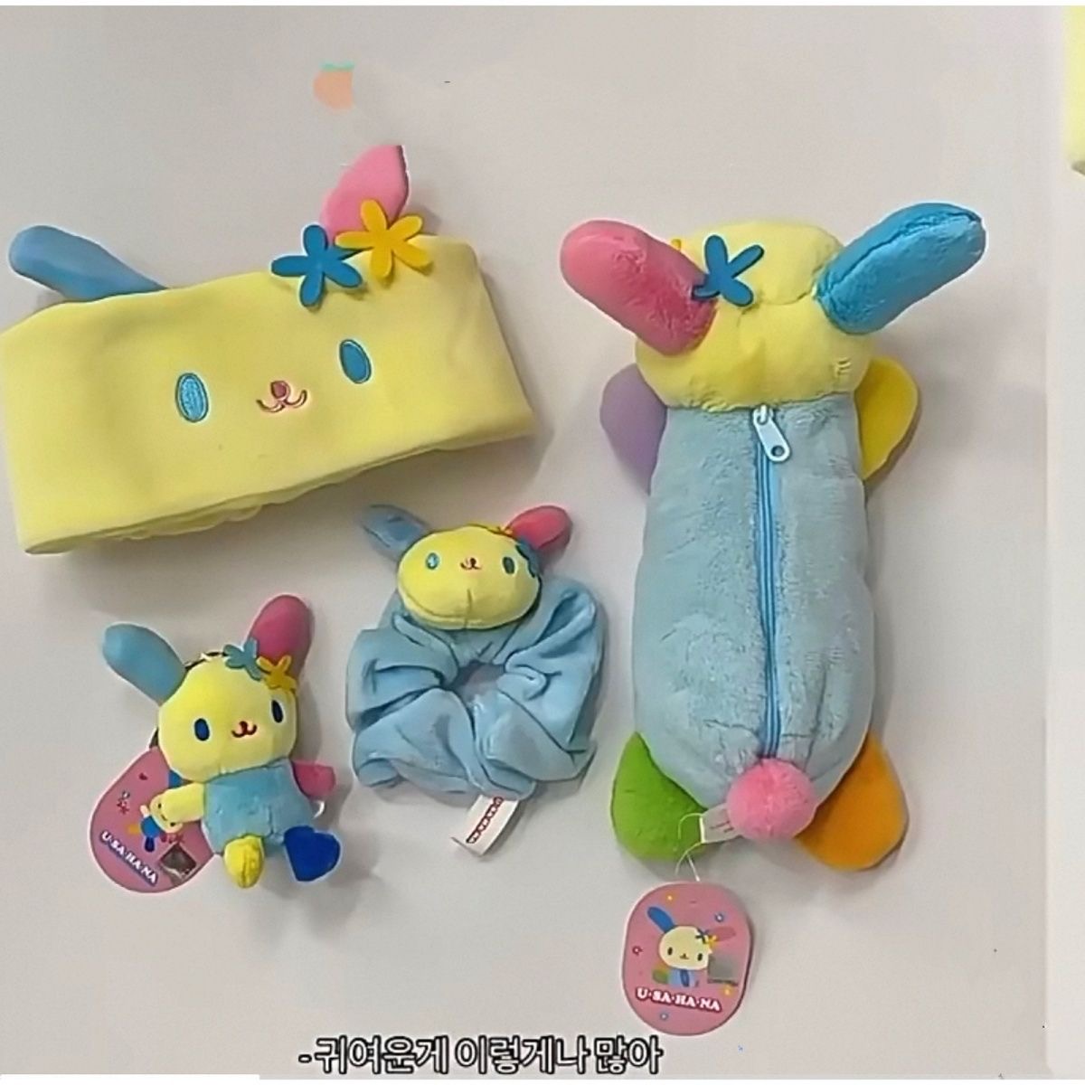 日系可爱三丽鸥花小兔少女心卡通高颜值毛绒玩偶笔袋文具盒收纳