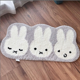 出口日本米菲兔地毯加厚防滑浴室吸水地垫厚实可机洗地毯加厚坐垫