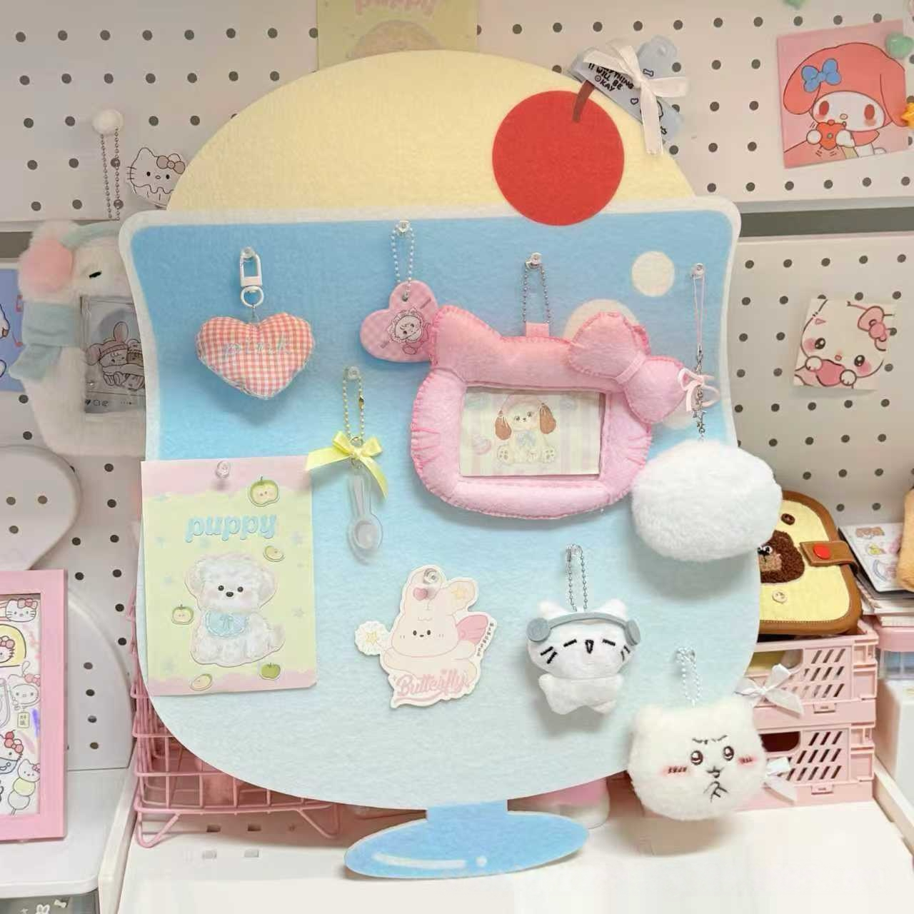 高颜值卡通布丁毛毡板墙贴创意照片墙免打孔遮丑卧室装饰房间布置,文具电教/文化用品/商务用品,软木板/照片板/毛毡板,淘宝优惠券,粉丝福利购,淘宝优惠卷