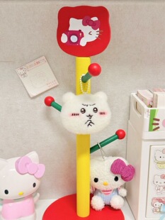 可爱kt猫收纳架高颜值置物架挂件耳机收纳木质粉色杯子悬挂收纳架