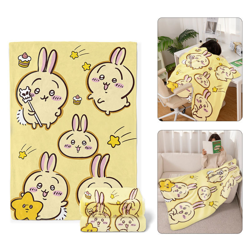 法兰绒毛毯乌萨奇毯子通用午睡午休被子沙发空调盖毯家用床上小毯