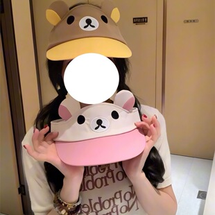 2026新款Kuma轻松熊空顶撞ins防晒帽女生百搭熊妹可爱遮阳鸭舌帽