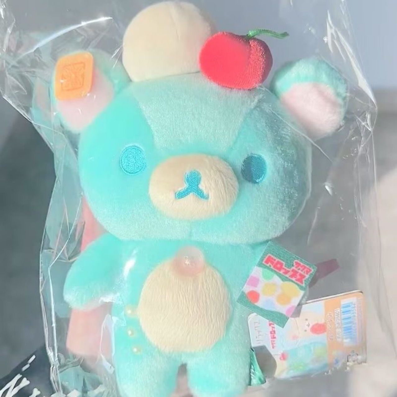 日本loft限定轻松熊喫茶系列波子汽水味小熊可爱蜂蜜熊松饼哥挂件