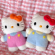 中古三丽鸥Hello Kitty胖胖凯蒂猫背带裤 MINI玩偶包包挂件挂饰