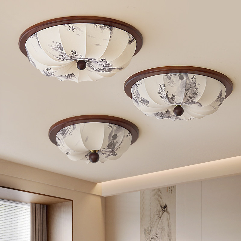 2025新款中古风客厅吸顶灯宋代美学布艺护眼卧室灯具,家装灯饰光源,客厅吸顶灯,淘宝优惠券,粉丝福利购,淘宝优惠卷